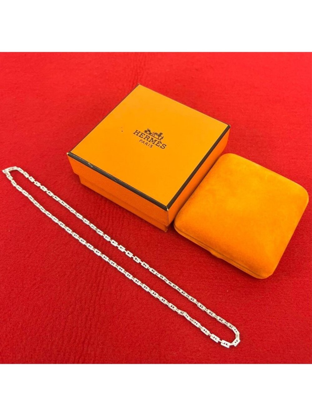 Hermes Vintage Hercules PM Necklace 925 Sterling Silver